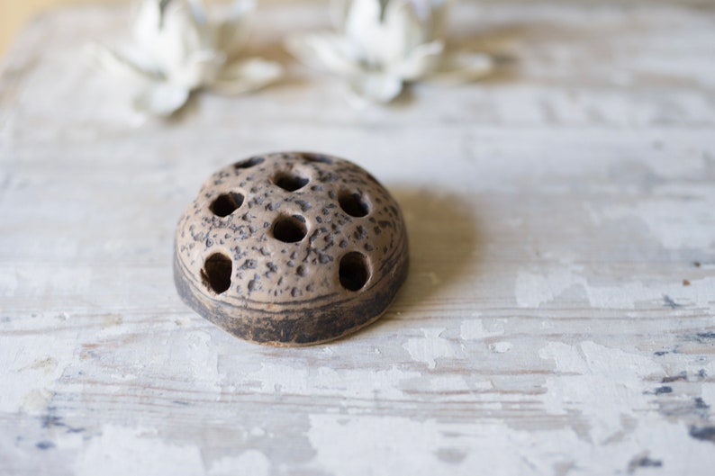 vintage clay frog vase