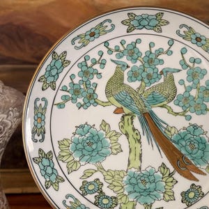 sale rare antique large Imari Japan gold greens plate hand painted