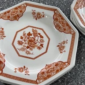 sale J&G Meakin Royal Staffordshire Old Pekin brown floral ironstone dinner plate