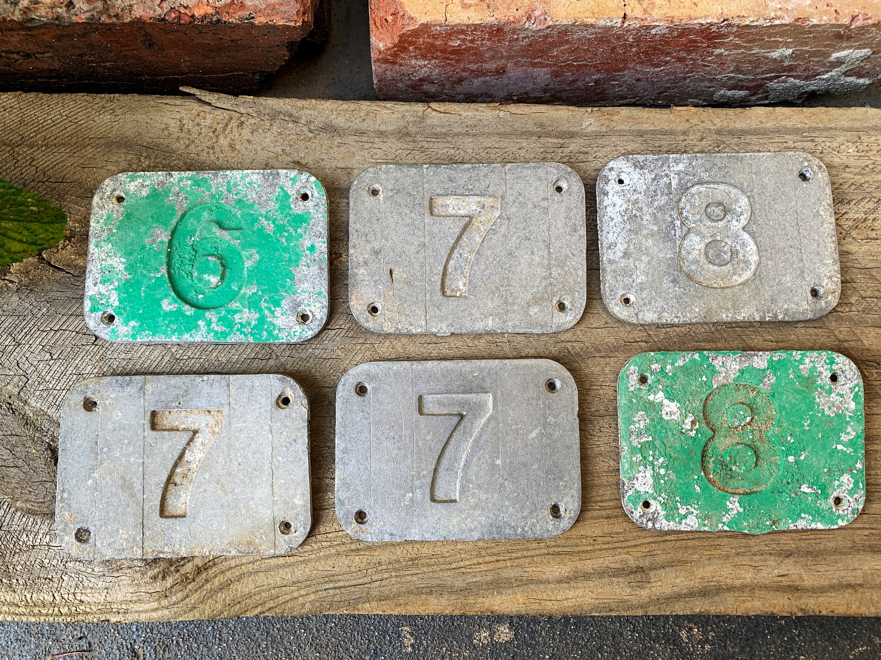 placas de porta vintage raras 6 7 8