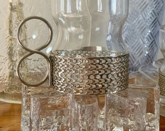 【未使用】 Tsaikka Timo Sarpaneva 1957 1957 Tsaikka Iittala Crystal With Holders Timo Sarpaneva Set