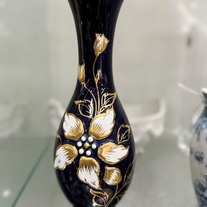 vintage German blue vase