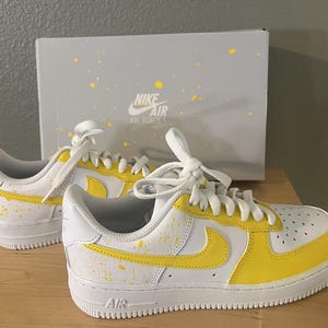 Custom Yellow Nike Air Force 1