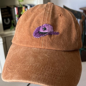 Cowgirl Hat - Hand-embroidered baseball hat