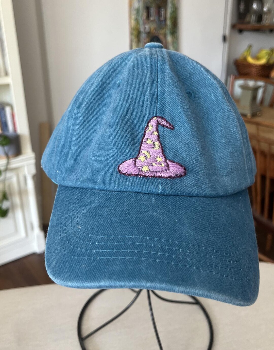Wizard Hat - Hand-embroidered Baseball Hat - Etsy