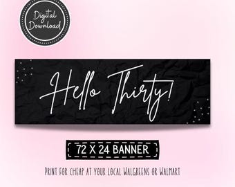PAQUETE de pancartas para 30 cumpleaños / Decoración para fiestas / Invitación para 30 cumpleaños