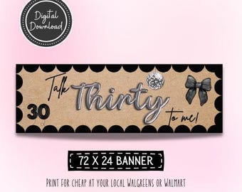 30e verjaardag | Banner 30e verjaardag | Uitnodiging 30e verjaardag | Praat met mij over dertig