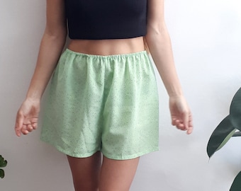 Vintage Green Shorts // Vintage Fluo Shorts / Vintage Skirt Pants / Vintage Acid Green Pants / Vintage Acid Green Shorts / 1990