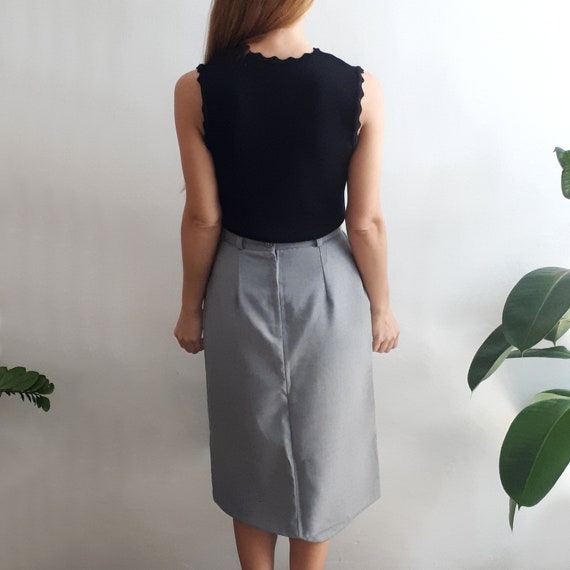 Vintage Pencil Skirt // Vintage Grey Skirt / Vint… - image 3