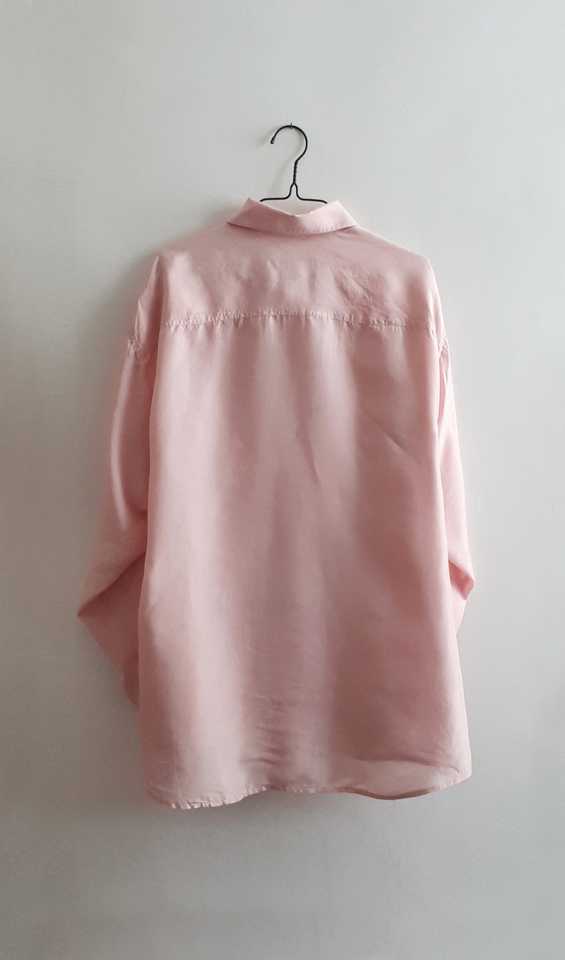 Vintage Pink Blouse Vintage Blouse Dress Vintage Silk Blouse Vintage Summer Style Vintage Gift Idea Vintage Gift for Her 1990