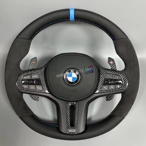BMW Carbon Fibre&Alcantara Steering Wheel X3,X4,X5,X6,X7,3,4,5,6,7 Series M3 M4 M5 G20 G80 G82 F40 F9