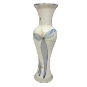 Handcrafted Pottery Vase, Floral Design, Signed Home Decor, 10&quot; Nova Scotia