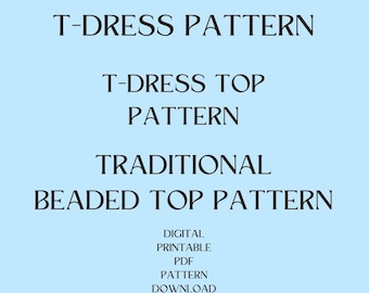 T-Dress Pattern, Top & Dress Pattern | Digital PDF Sewing Pattern | Instant Download |  | Sizes 36&quot;-56&quot; | Powwow diy |