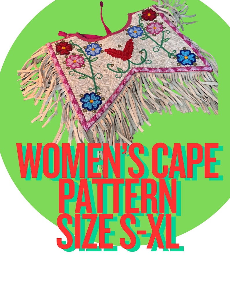 Women's Angled Cape Pattern | Digital PDF Sewing, Beading Pattern ...