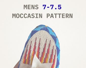 Powwow-mocassinpatroon heren 7-7,5, digitaal pdf-naaipatroon