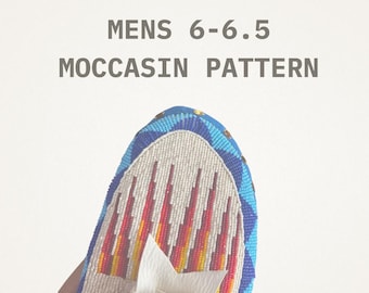 6-6,5 powwow-mocassinpatroon heren, digitaal pdf-naaipatroon