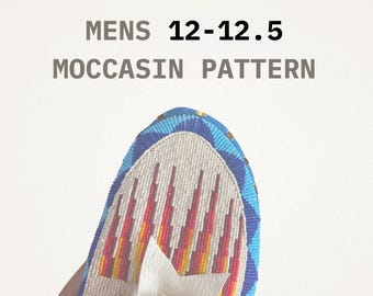 Powwow-mocassinpatroon heren 12-12,5, digitaal pdf-naaipatroon