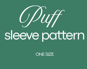 Pofmouwpatroon | Digitaal pdf-naaipatroon | Direct downloaden |  One-size-fits-all