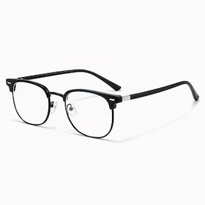 Gafas clásicas negras con luz azul