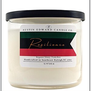 Resilience Handmade Coconut Soy Wooden Wick 15oz Candle