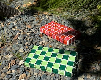 ¡Nuevo y mejorado! THE BIG CHUNK - Cubo de azulejos de vidrio hecho a mano 2.0 - Decoración para el hogar - Vasos y copas con diseño de gran tamaño