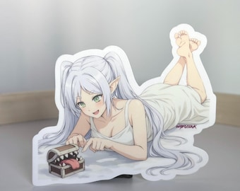 Frieren Anime Vinyl Sticker | Mimic Chest, WaifusonX Design