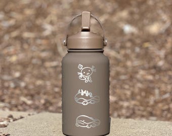 Clodsire Paldean Wooper Water Bottle Engraved Coffee Tumbler with Sleeping Clodsire, Waterbottle Travel Mug Anime Fan Birthday Gift