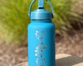 Misdreavus Wasserflasche mit Gravur Kaffeebecher mit Misdreavus & Flutter Mane Wasserflasche, Ghost Thermos Thermoskanne Anime Fan Geburtstagsgeschenk