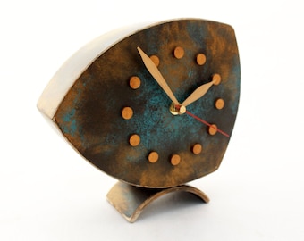 Cichy ZEGAREK Sixty Złoty, Drewniany ręcznie robiony zegar - Limitowana edycja,  Dzień Matki