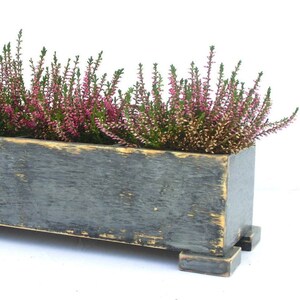 Houten kruidenbak, vensterbankdoos, handgemaakte plantenbak, lente-huistuindecor, kruid- en bloempot