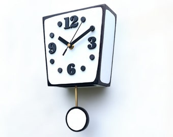 Cartoon Pendulum Wall Clock, Kids Room Decor