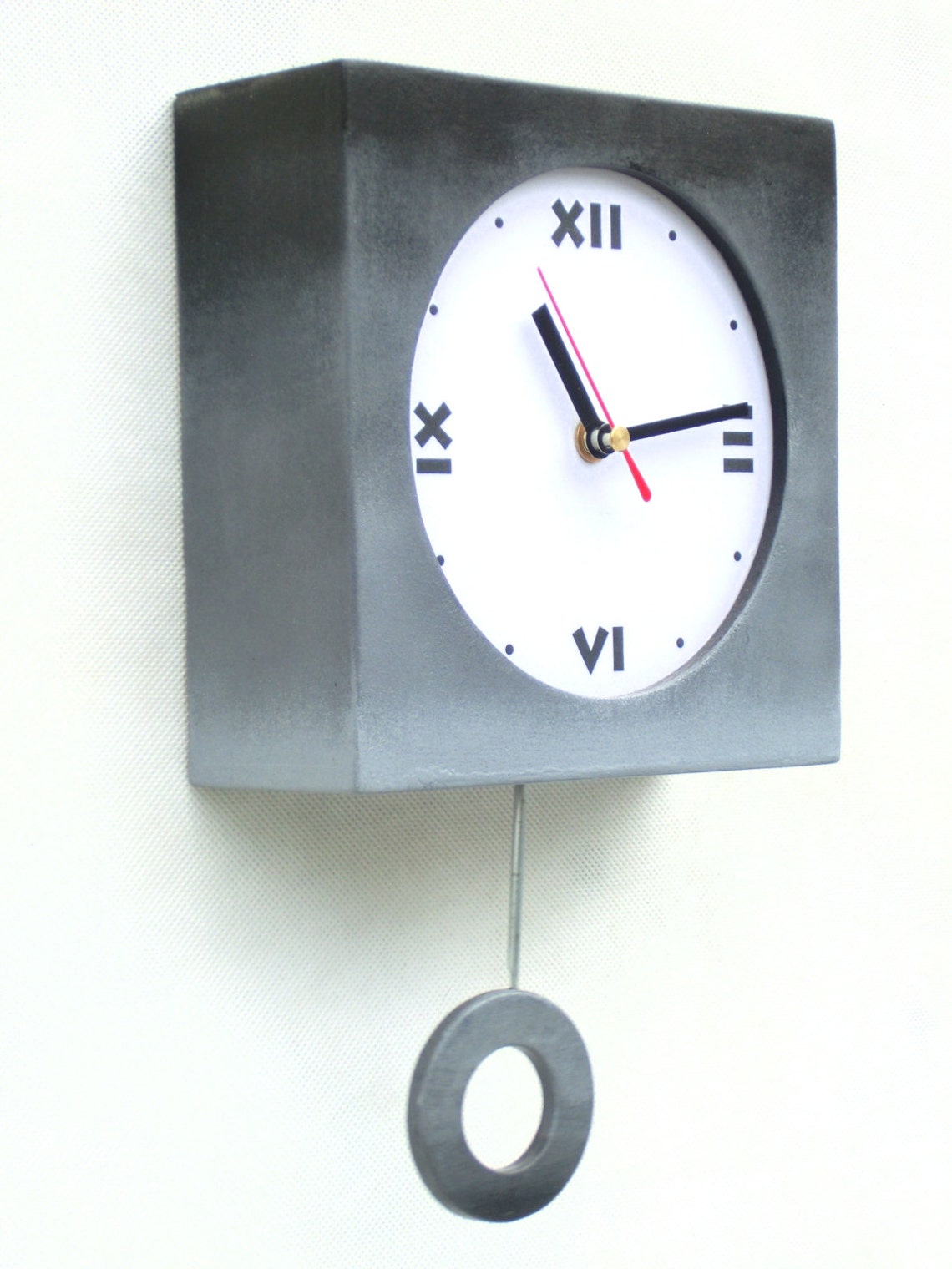 NO TICKING / QUIET Wall Clock Pendulum Clock Shaded Clock Etsy