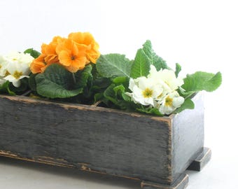 Spring Home Decor, Hand-Painted Wooden Herb and Flower Windowsill Box, Unique Windowsill Planter, Gift for Mom