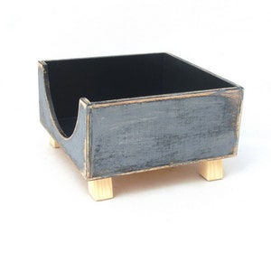 NAPKIN holder wooden box Grey / Black, Back to school, Kitchen Table decor, Fall home decor, Xmas Gift, image 2