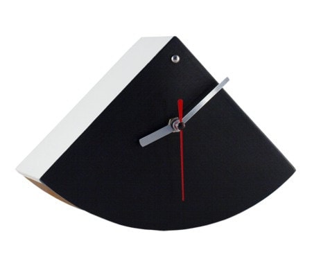 Black & White Clock Wood Desk Clock Table Wooden Clock - Etsy
