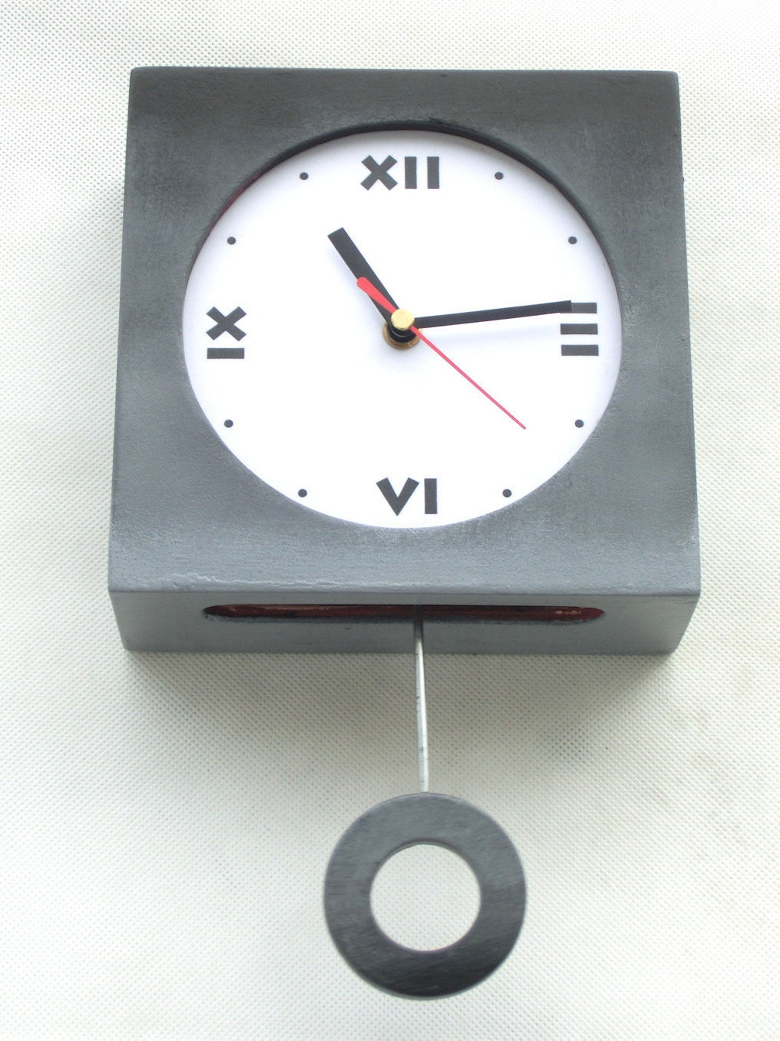 NO TICKING / QUIET Wall Clock Pendulum Clock Shaded Clock Etsy