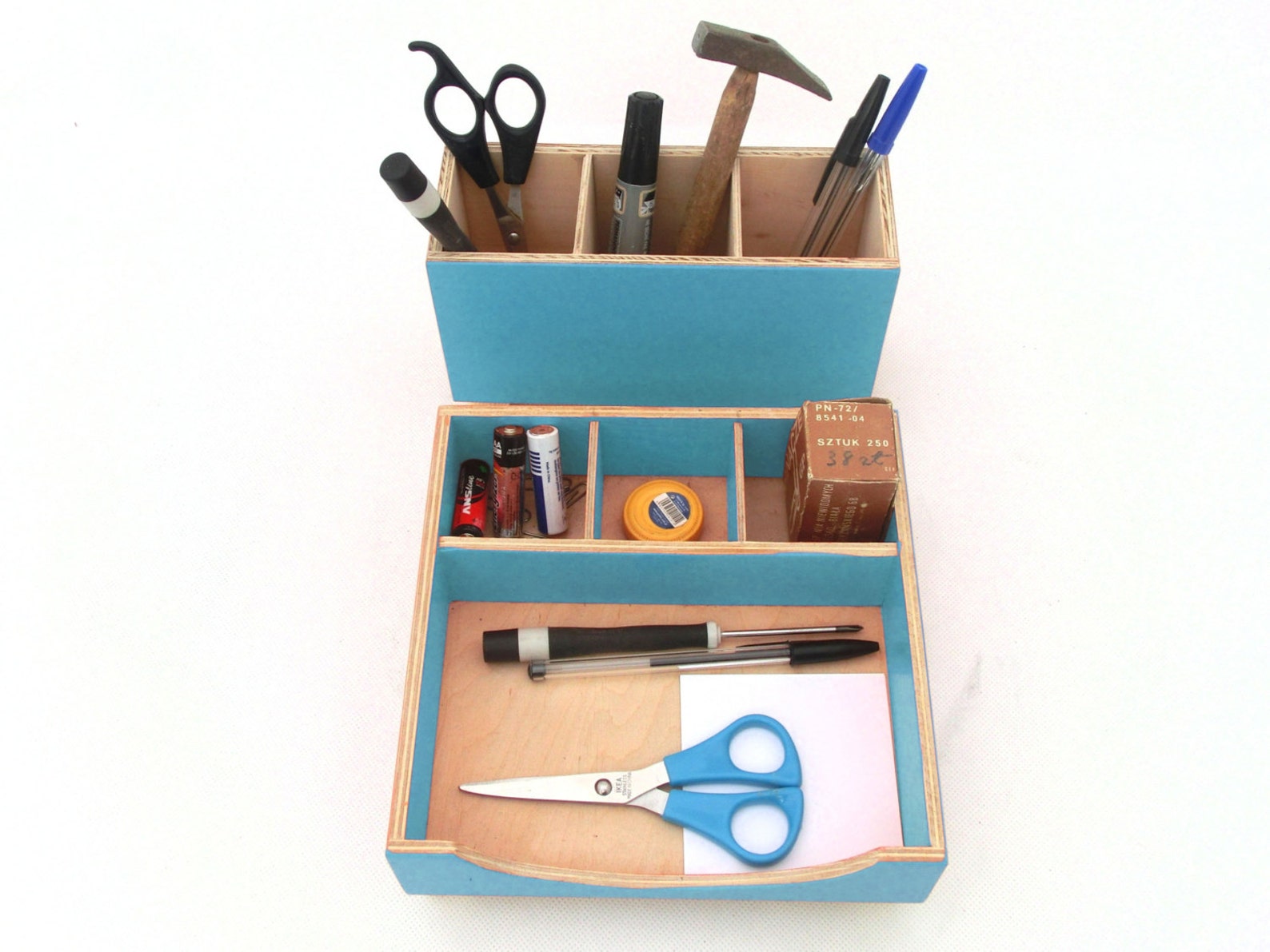 Turquoise Desk Organizer Desk Accessories Desktop Blue green Etsy