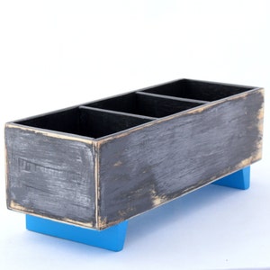 Handmade Wooden Herb Planter Box: Windowsill Garden Decor