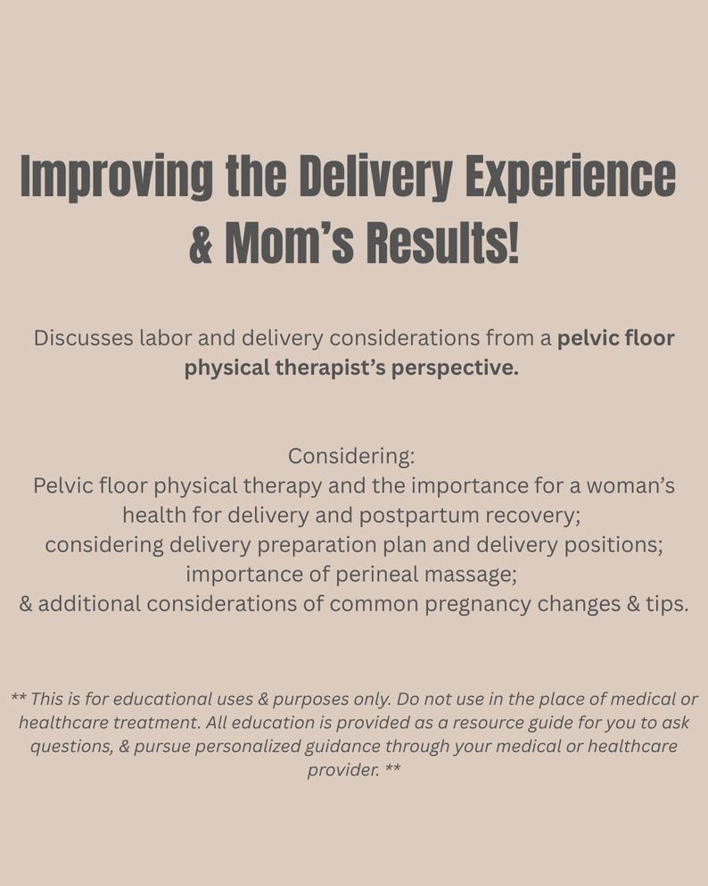 Labor & Delivery Preparation Guide - Etsy