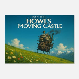 Poster – Il prato del castello errante di Howl / Stampa artistica anime da sogno per la decorazione murale