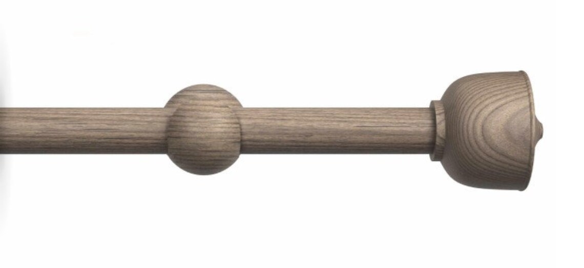 Wood Drapery Rod Set 1 3/4 Diam. With Urn Finials Free Etsy