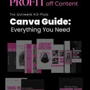The Ultimate Guide to Canva E-Book | How to Use Canva Guide | Make Money Online | Profit Off Content