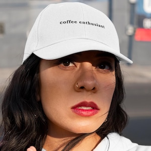Coffee Enthusiast Hat - Embroidered Baseball Cap for Coffee Lovers - Coffee Baseball Cap, Coffee Gift, Coffee Hat, Gift for Coffee Lovers