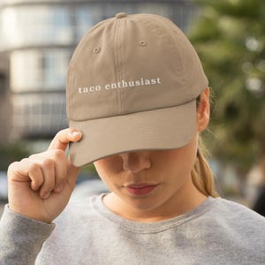 Taco Enthusiast Hat - Embroidered Adjustable One Size Baseball Cap for Taco Lovers, Taco Gift, Funny Foodie Baseball Cap