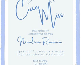 Ciao Miss - Italian Lemon Bridal Shower Invitation