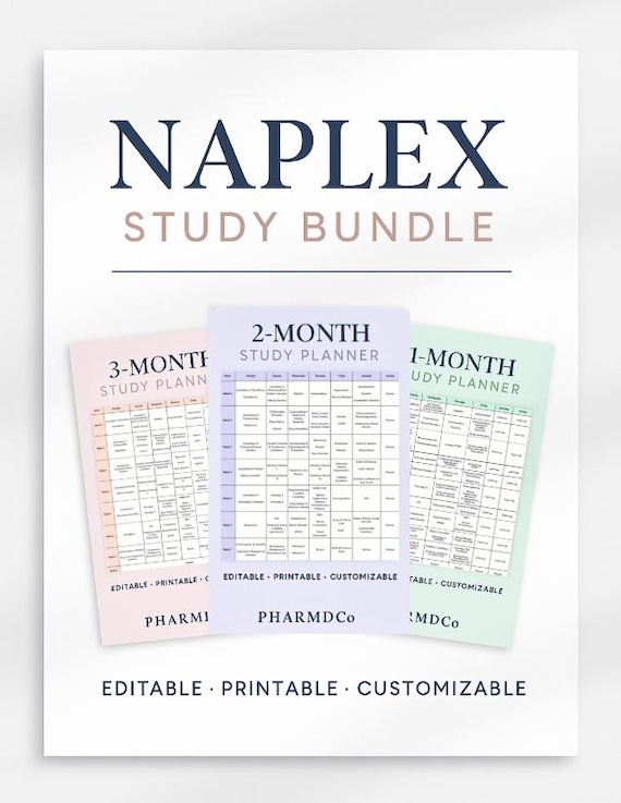 NAPLEX 2025 UWorld Study Schedule | 1, 2 & 3 Month Study Plans for UWorld | Pharmacy Student Exam Prep | Printable Schedule Based on RXPrep