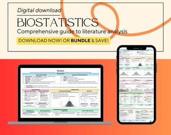 NAPLEX 2025 Biostatistics Study Guide, Digital Download, Pharmacology Study Guide, Exam Prep, Pharmacy Resources
