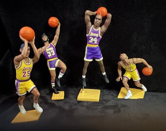 ロサンゼルス・レイカーズのクリスマスオーナメント、シャキール・オニール、マジック・ジョンソン、カリーム・アブドゥル＝ジャバー、ニック・ヴァン・エクセル