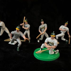 Oakland A's MLB Christmas Ornaments Reggie Jackson Mark McGwire Rickey Henderson Rollie Fingers Catfish Hunter