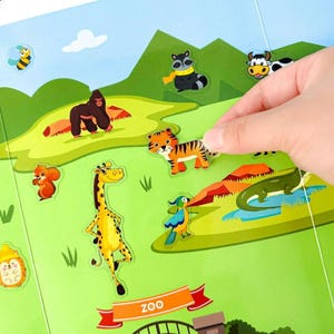 Neue Aufkleber Buch Fokus Potenzial Entwicklung Wiederverwendbare Aufkleber Cartoon Tier Aufklärung Baby Frühe Bildung Buch Für Kinder
